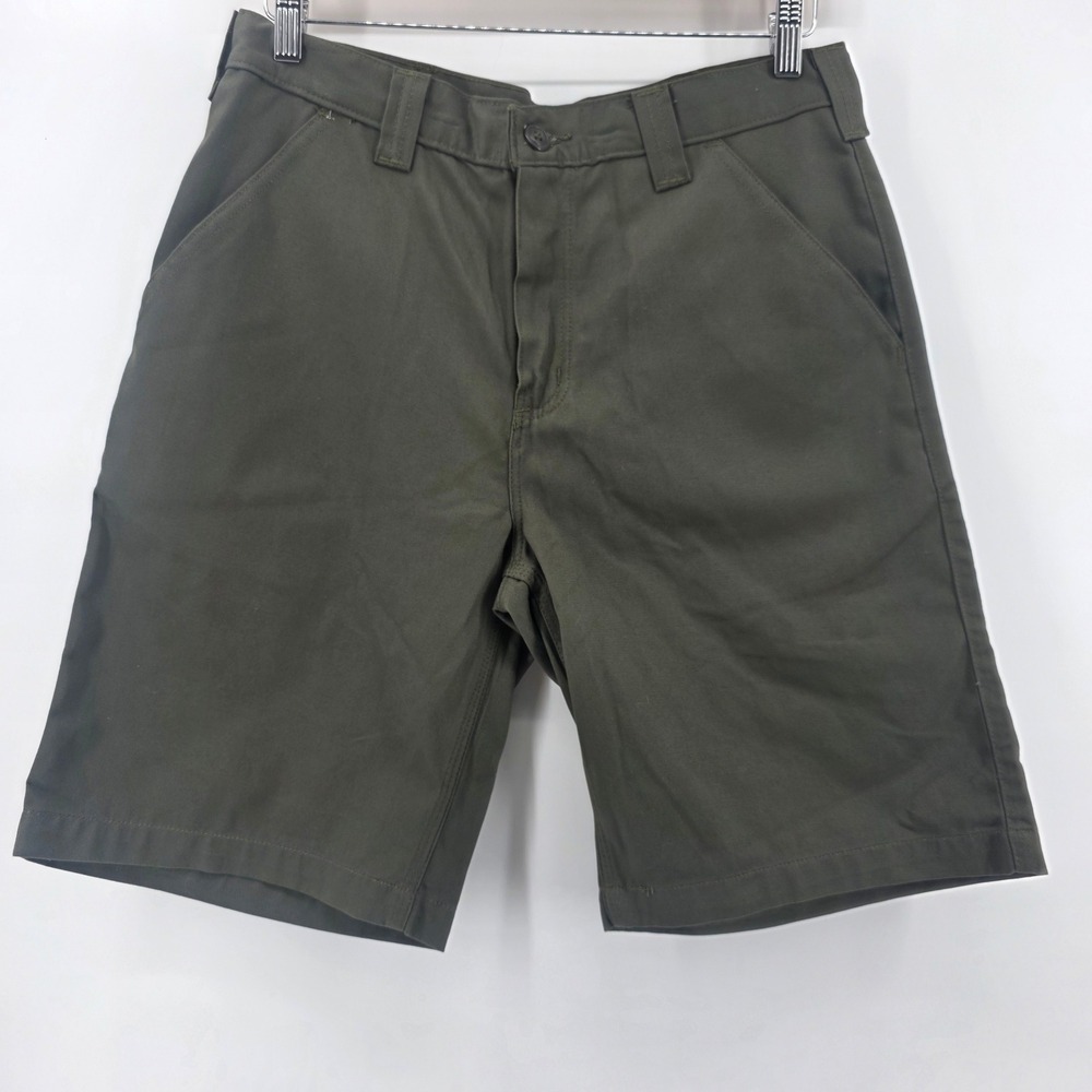 Carhartt Mens B359 MOS Size 33  Moss Green Basic Work Shorts Cotton 10.5 Inseam